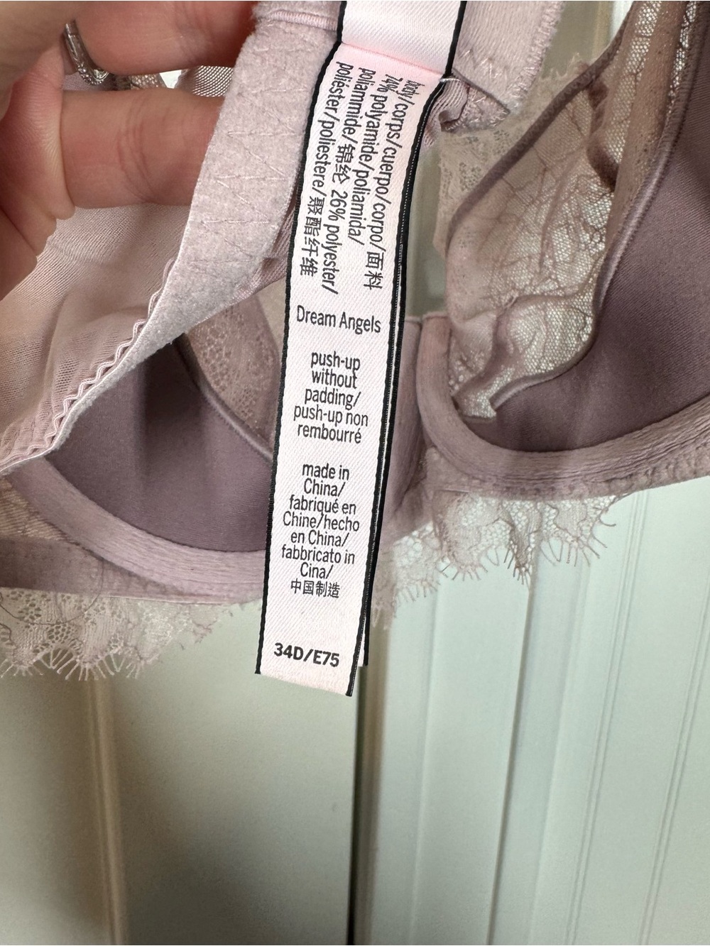 Victoria’s‎ Secret Dream Angels Demi Bra size 34D sexy sheer lace boudoir play - Picture 6 of 8